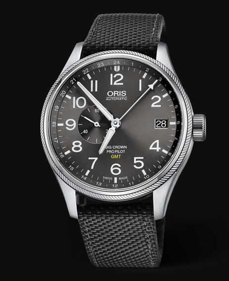 Review Oris Aviation Big Crown Pointer GMT SMALL SECOND 45mm Replica Watch 01 748 7710 4063-07 5 22 15FC - Click Image to Close